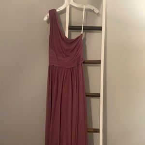 David’s Bridal One Shoulder Bridesmaid Dress - Chianti